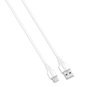 USB és USB-C kábel LDNIO LS542, 2.1A, 2m (fehér)