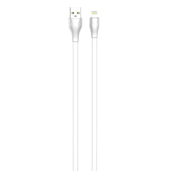 USB Lightning kábel LDNIO LS550, 2.4A, 0.2m (fehér)