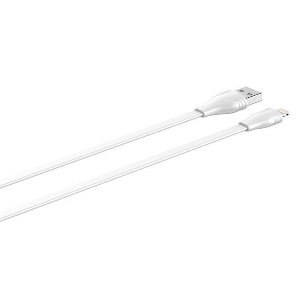 Kábel USB és Lightning LDNIO LS553, 2.1A, 2m (fehér)