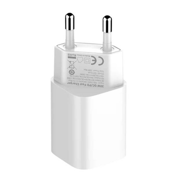 LDNIO A2317C hálózati töltő 1xUSB-A és 1xUSB-C csatlakozóval és USB-A - Lightning kábellel max. 30W fehér