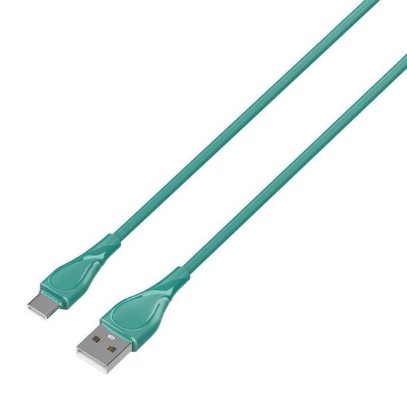 USB és USB-C kábel LDNIO LS612, 25W, 2m (zöld)