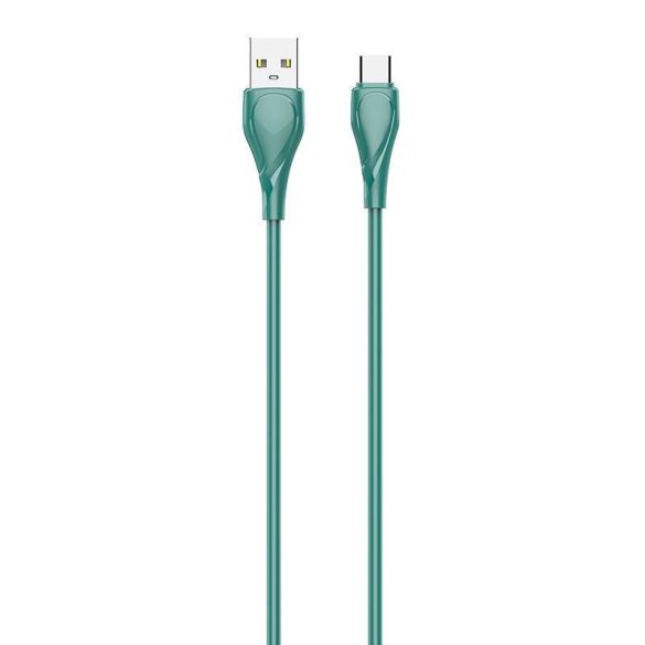 USB és USB-C kábel LDNIO LS612, 25W, 2m (zöld)