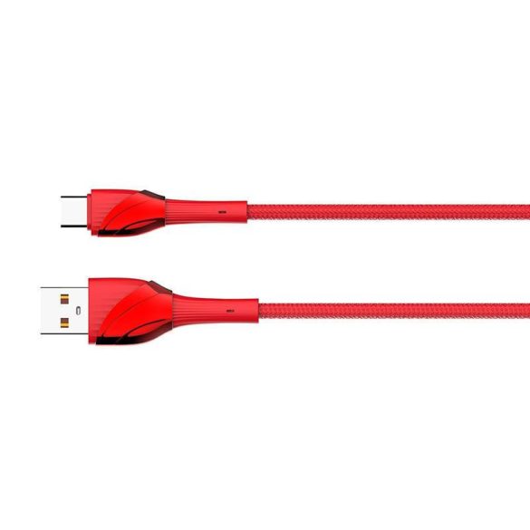 USB és USB-C kábel LDNIO LS662, 30W, 2m (piros)
