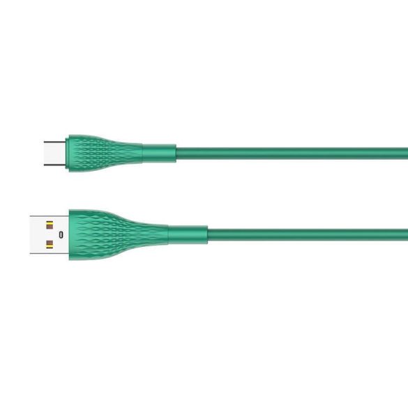 USB és USB-C kábel LDNIO LS672, 30W, 2m (zöld)