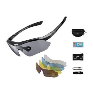 Polarizált kerékpáros szemüveg Rockbros 10003 (fekete)