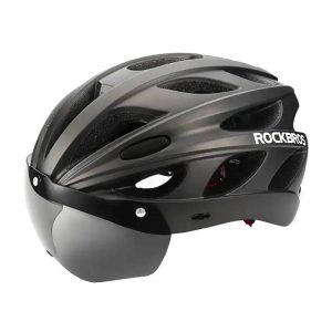 Kerékpáros sisak szemüveggel Rockbros TT-16 (fekete)