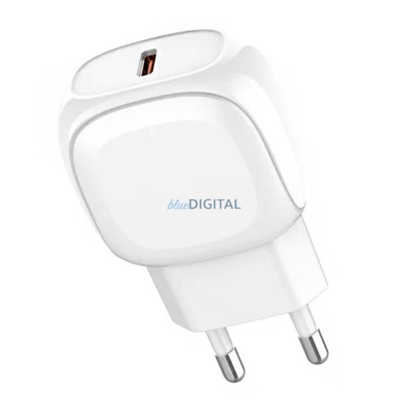 LDNIO A1206C hálózati töltő 1xUSB-C csatlakozóval és Type-C - Lightning kábellel 27W fehér