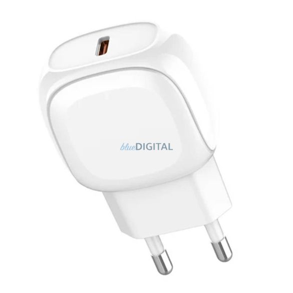 LDNIO A1206C hálózati töltő 1xUSB-C csatlakozóval és Type-C - Type-C kábellel 27W fehér