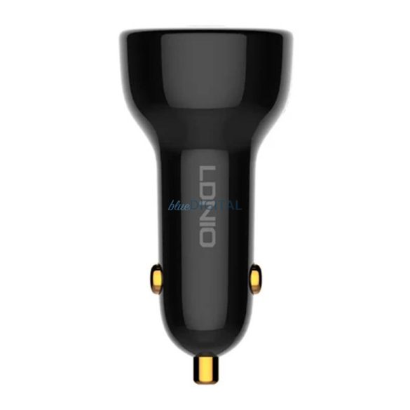 LDNIO C101 autós töltő 1xUSB-A és 1xUSB-C csatlakozóval és USB-A - microUSB kábellel