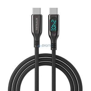 Kábel USB-C-USB-C TIKTAALIK PD 240W, 1,5m (fekete)