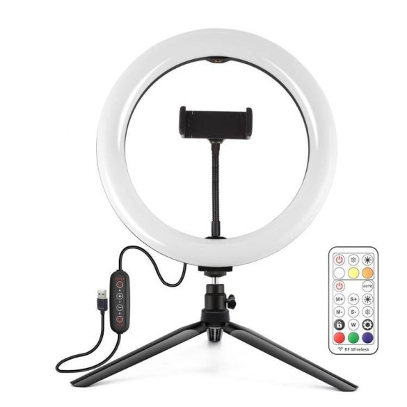 Ring lámpa / állvány Puluz RGBW LED 26cm PKT3082B