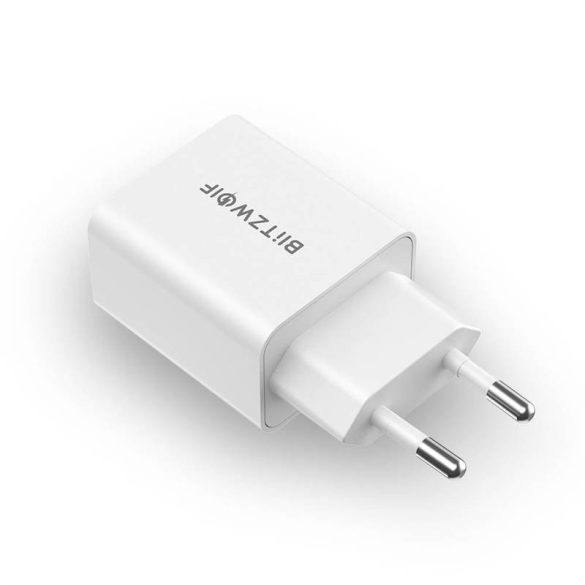 Blitzwolf BW-S20 hálózati töltő 1xUSB-A és 1xUSB-C csatlakozóval 20W (fehér)