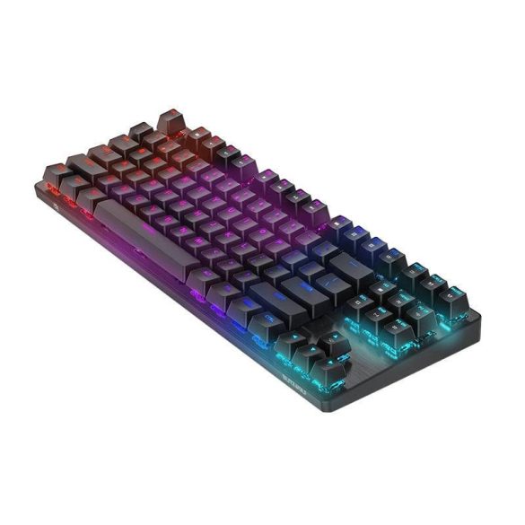 Mechanikus gamer billentyűzet BlitzWolf BW-KB2,  kék kapcsolóval (RGB)