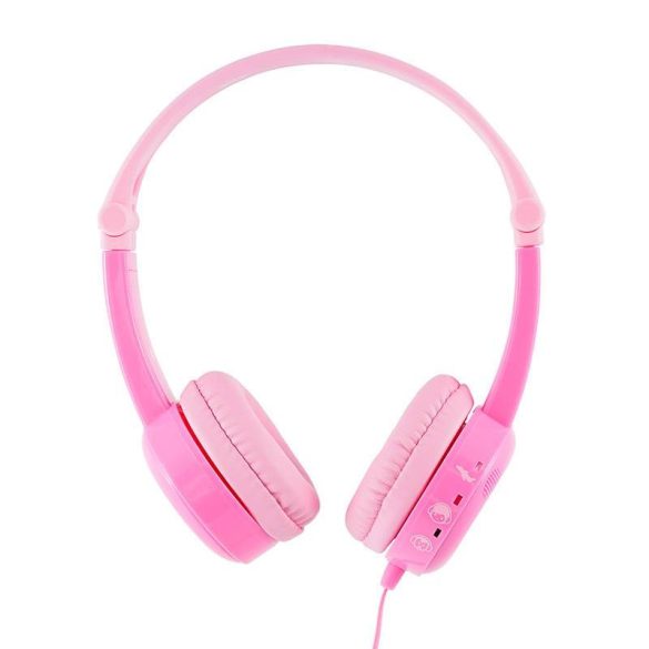 Vezetékes fejhallgató gyerekeknek Buddyphones Travel (rózsaszín)
