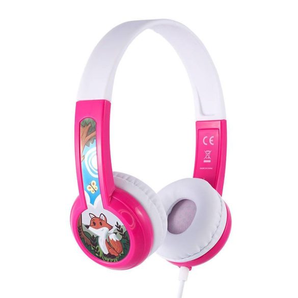 Vezetékes fejhallgató gyerekeknek Buddyphones DiscoverFun (rózsaszín)
