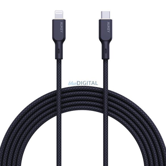 Kábel Aukey CB-NCL2 USB-C Lightning 1.8m (fekete)