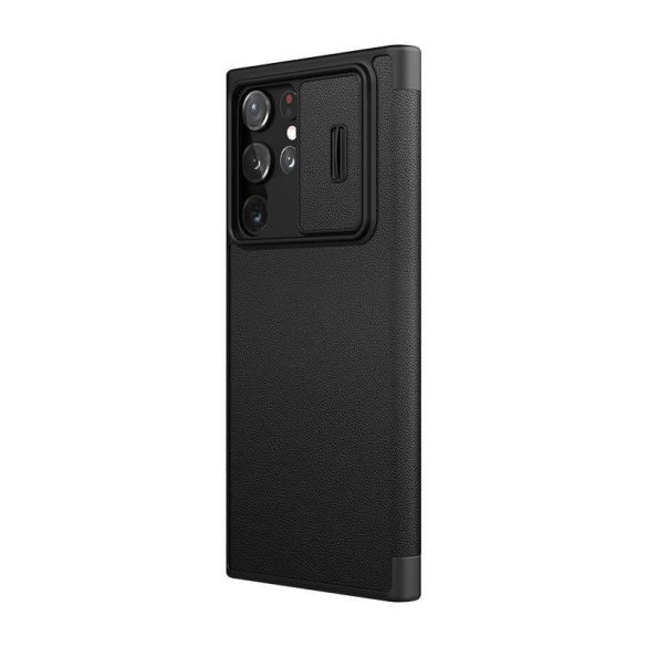 Nillkin CamShield bőr tok Samsung Galaxy S22 Ultra (fekete)
