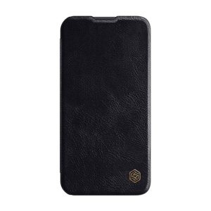 Nillkin Qin Pro bőr tok iPhone 14 Pro készülékhez (fekete)