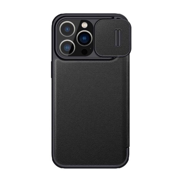 Nillkin Qin Pro bőr tok iPhone 14 Pro Max készülékhez (fekete)