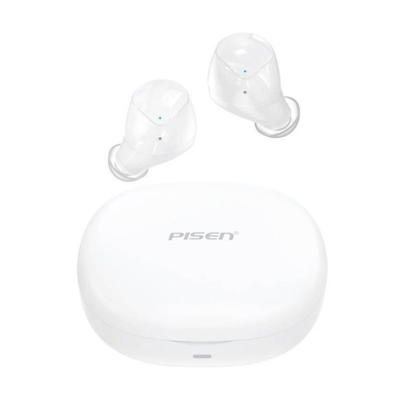 Pisen LV08JL vezeték nélküli Bluetooth fülhallgató TWS (fehér)