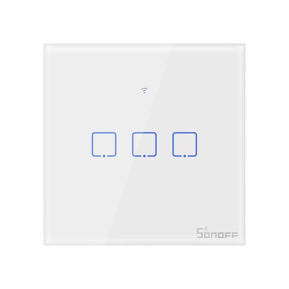 Sonoff Érintőképernyős kapcsoló WiFi + T0 EU TX (3 csatornás)