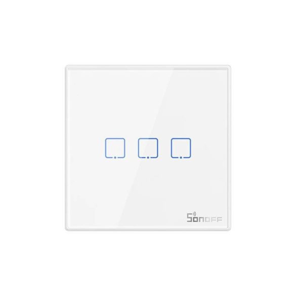 Sonoff Érintőképernyős kapcsoló T2EU3C-RF 433MHz (3 csatornás)