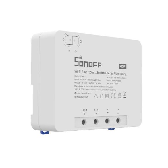 Sonoff Smart WiFi POWR3 kapcsoló nagy teljesítménnyel