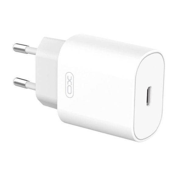 Xo L91 hálózati töltő 1xUSB-C csatlakozóval és Type-C - Lightning kábellel 25W (fehér)