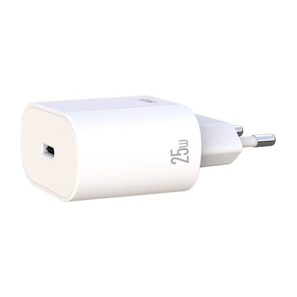 Xo L91 hálózati töltő 1xUSB-C csatlakozóval és Type-C - Lightning kábellel 25W (fehér)