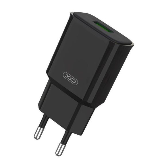 Xo L92D hálózati töltő 1xUSB-A csatlakozóval, 18W (fekete)