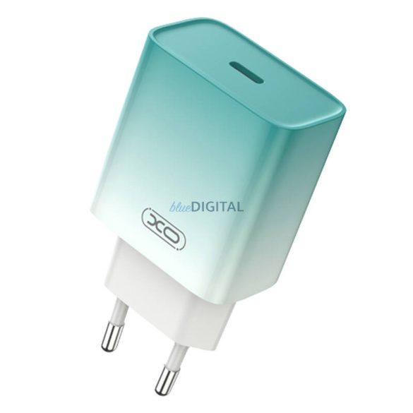 XO CE18 hálózati töltő 1xUSB-C csatlakozással PD 30W - kék