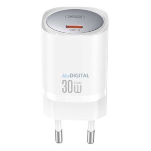 XO CE20 hálózati töltő 1xUSB-C csatlakozással GaN 30W - fehér