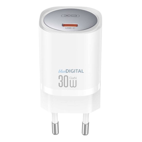 XO CE20 hálózati töltő 1xUSB-C csatlakozással GaN 30W - fehér