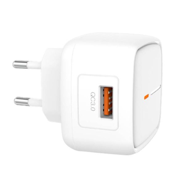 Xo L59 hálózati töltő, 1xUSB-A csatlakozóval 18W (fehér)