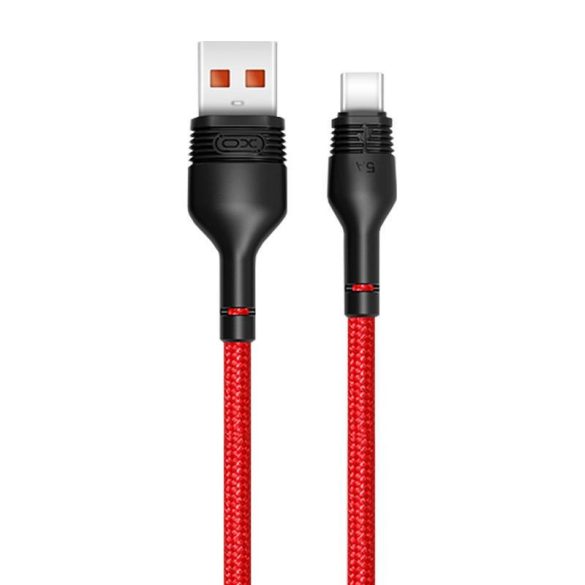 USB és USB-C kábel XO NB55 5A, 1m (piros)