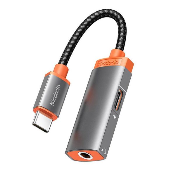 USB-C Mini jack 3.5m + USB-C adapter Mcdodo CA-0500, PD 60W (fekete)