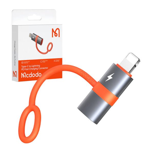 Mcdodo OT-0510 Lightning - Type-C adapter 36W - szürke-narancssárga