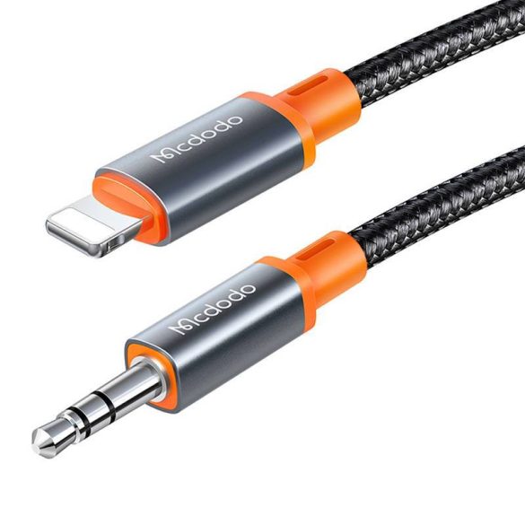 Mcdodo CA-0780 Lightning és 3,5 mm-es AUX mini jack kábel, 1,2 m (fekete)