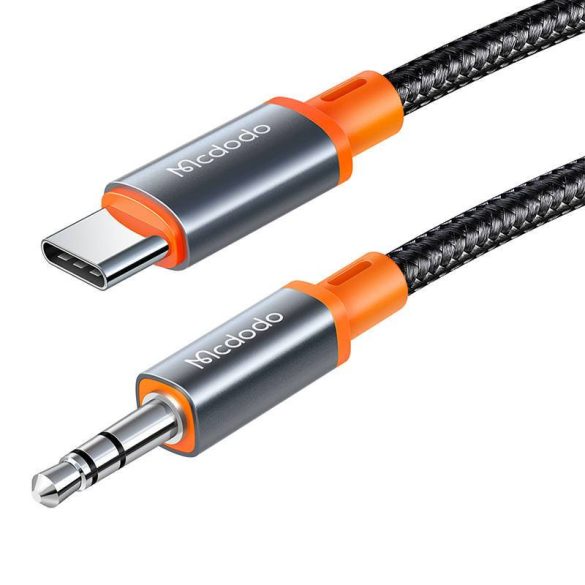 Mcdodo CA-900 USB-C és 3,5 mm-es AUX mini jack kábel, 1,8 m (fekete)