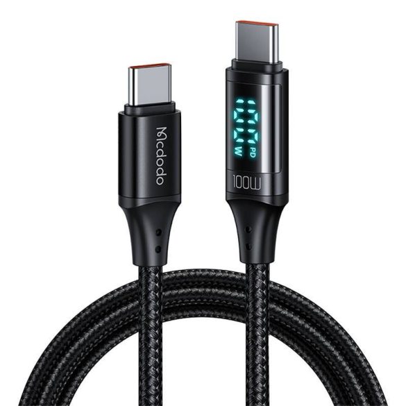 Mcdodo CA-1100 USB-C USB-C kábel, 100W, 1.2m (fekete)