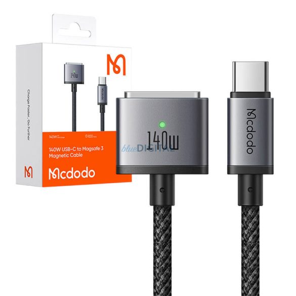 Mcdodo CA-1470 USB-C és Magsafe 3 kábel, PD 140W, 2m (fekete)