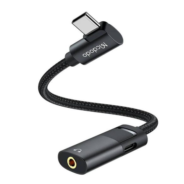 USB-C és AUX mini jack 3,5 mm + USB-C adapter, Mcdodo CA-1880 (fekete)