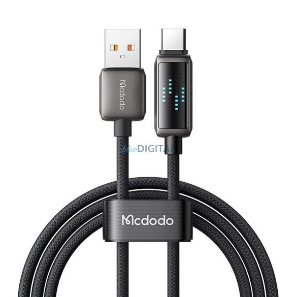 Mcdodo CA-2350 USB-A - Type-C kábel kijelzővel, 6A 1.2m - fekete