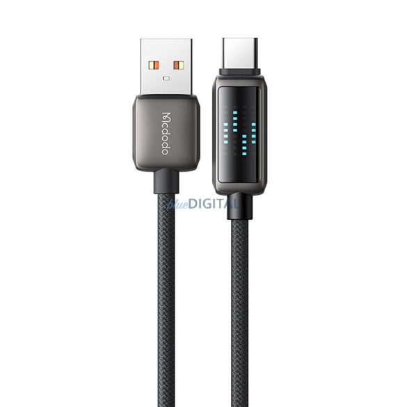 Mcdodo CA-2350 USB-A - Type-C kábel kijelzővel, 6A 1.2m - fekete