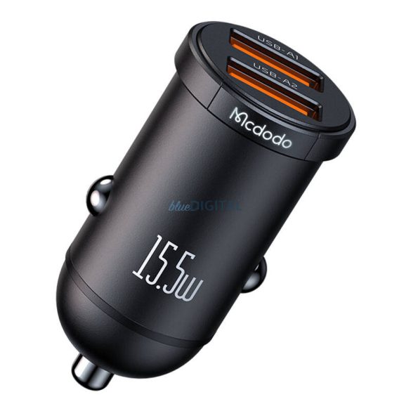 Mcdodo CC-2950 autós töltő, 2x USB, 15.5W (fekete)