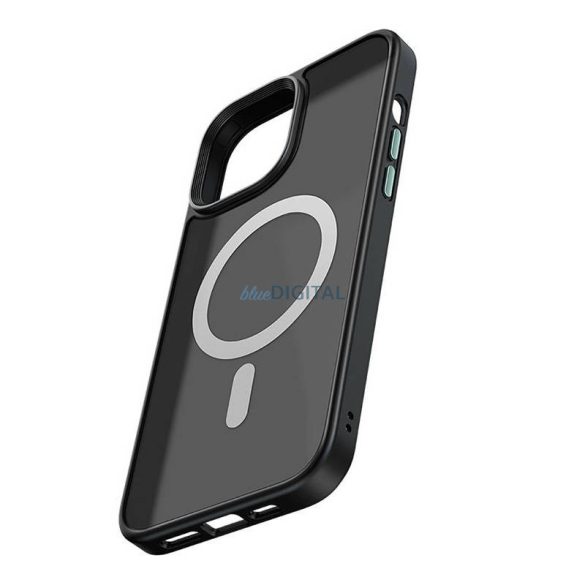Mágneses tok McDodo CrystaliPhone 14 Pro Max (fekete)