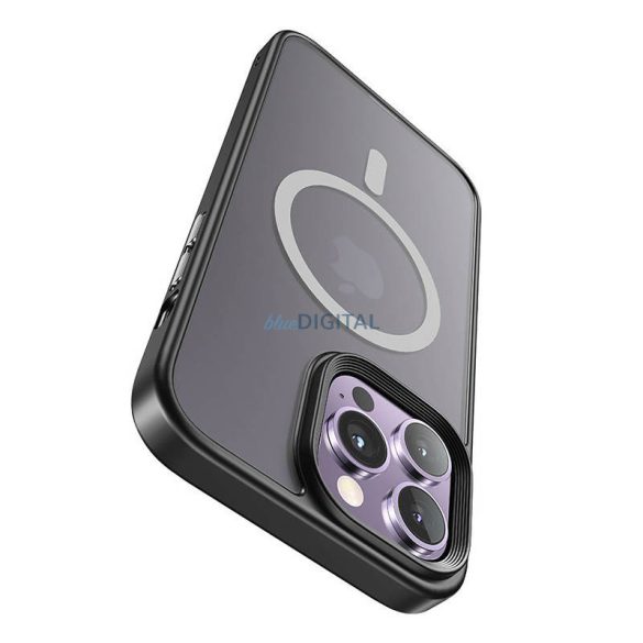 Mágneses tok McDodo CrystaliPhone 14 Pro Max (fekete)