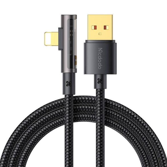 USB-ről villanyvezetékre 90 fokos kábel Mcdodo CA-3511, 1.8m (fekete)