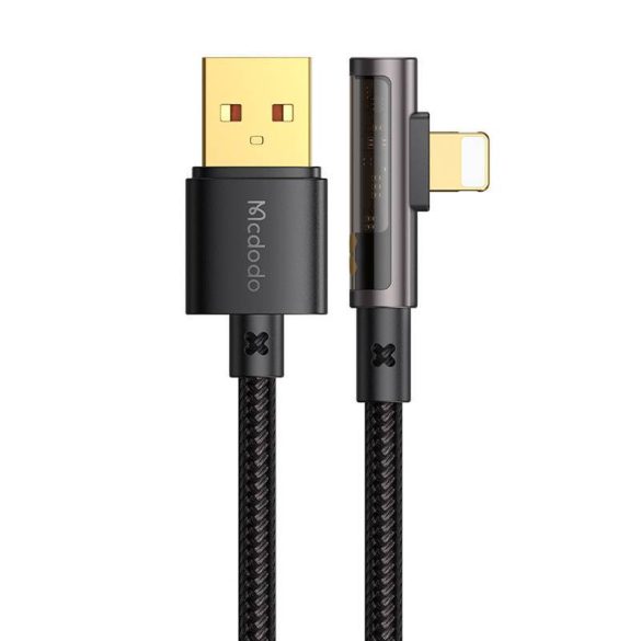 USB-ről villanyvezetékre 90 fokos kábel Mcdodo CA-3511, 1.8m (fekete)