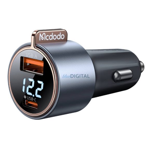 Mcodo CC-5670 75W digitális kijelzős PD 1*USB-A 1*USB-C autós töltő